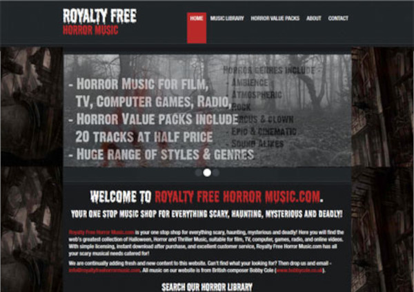 Royalty Free Horror Music Home